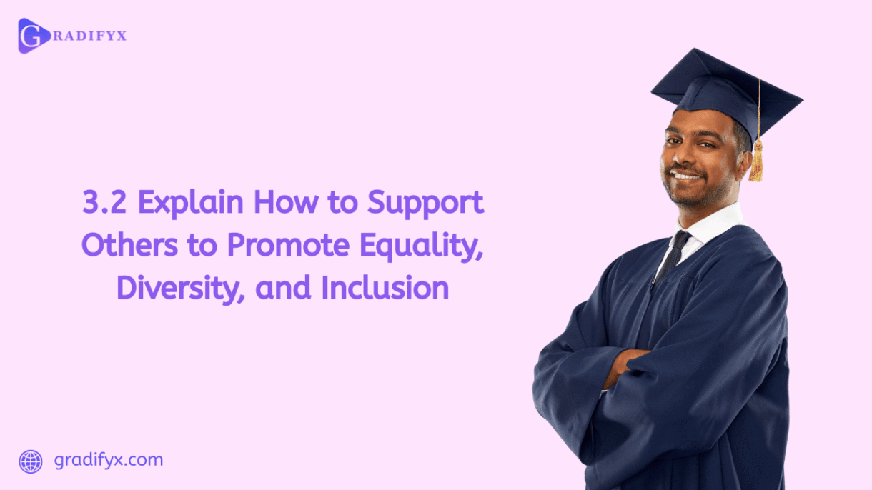 3.2 Explain How to Support others to Promote Equality, Diversity, and Inclusion